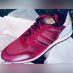 New Valentino Garavani Combo Wine Rockrunner Sneakers, Men’s Size 46 (13)